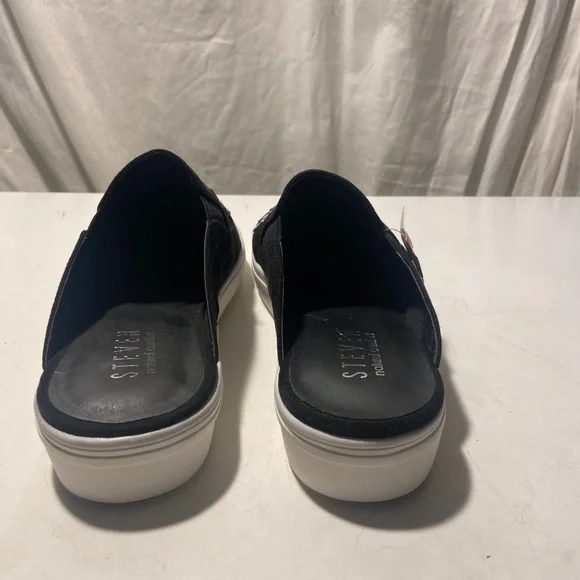 Steven natural comfort black floral fabric slide ons 9.5 NWT - Picture 3 of 6